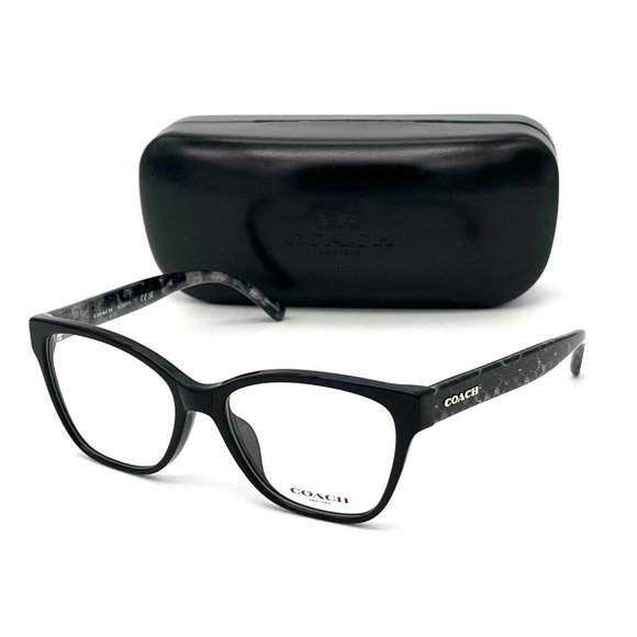 COACH HC6207 5002 Black  / Demo Lenses 52mm Eyeglasses - Picture 1 of 4